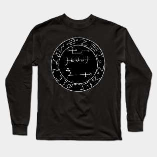 Astaroth Circle from Grimorium Verum (white) Long Sleeve T-Shirt